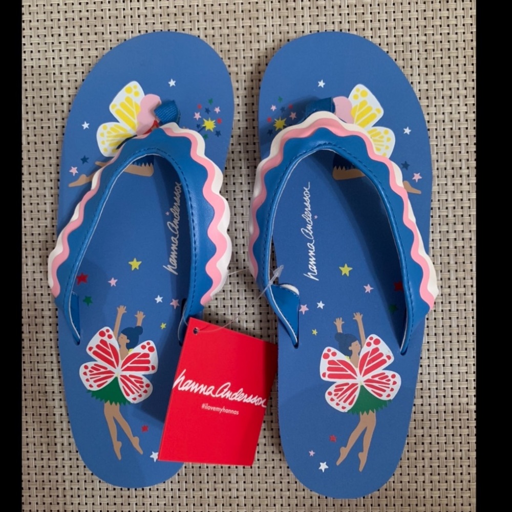 Fairytale Flip Flops size 4 youth, NWT